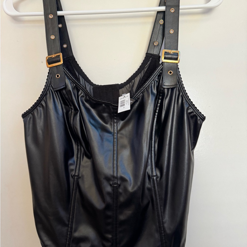 Torrid Black Faux Leather Top